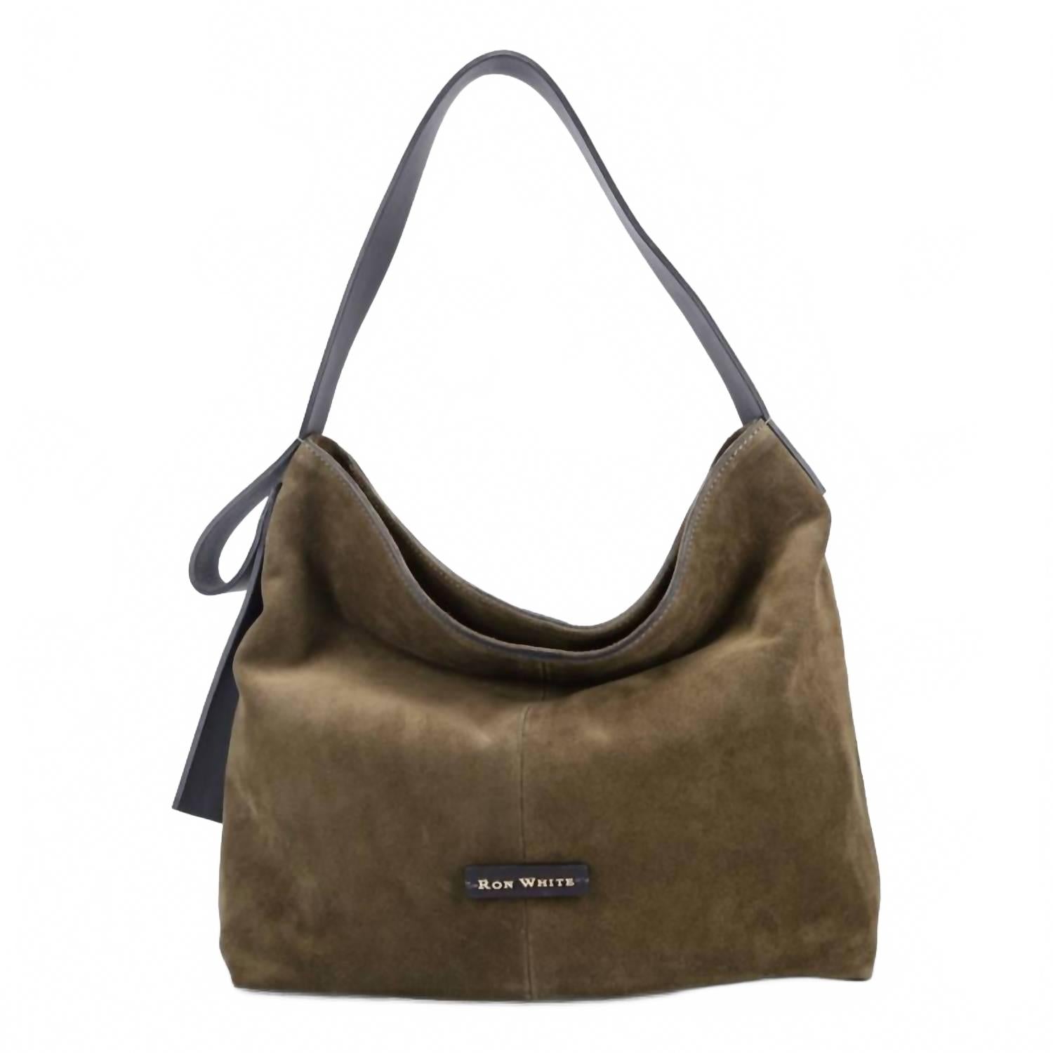 

Ron White Сумка через плечо Dalo из замши цвета мха