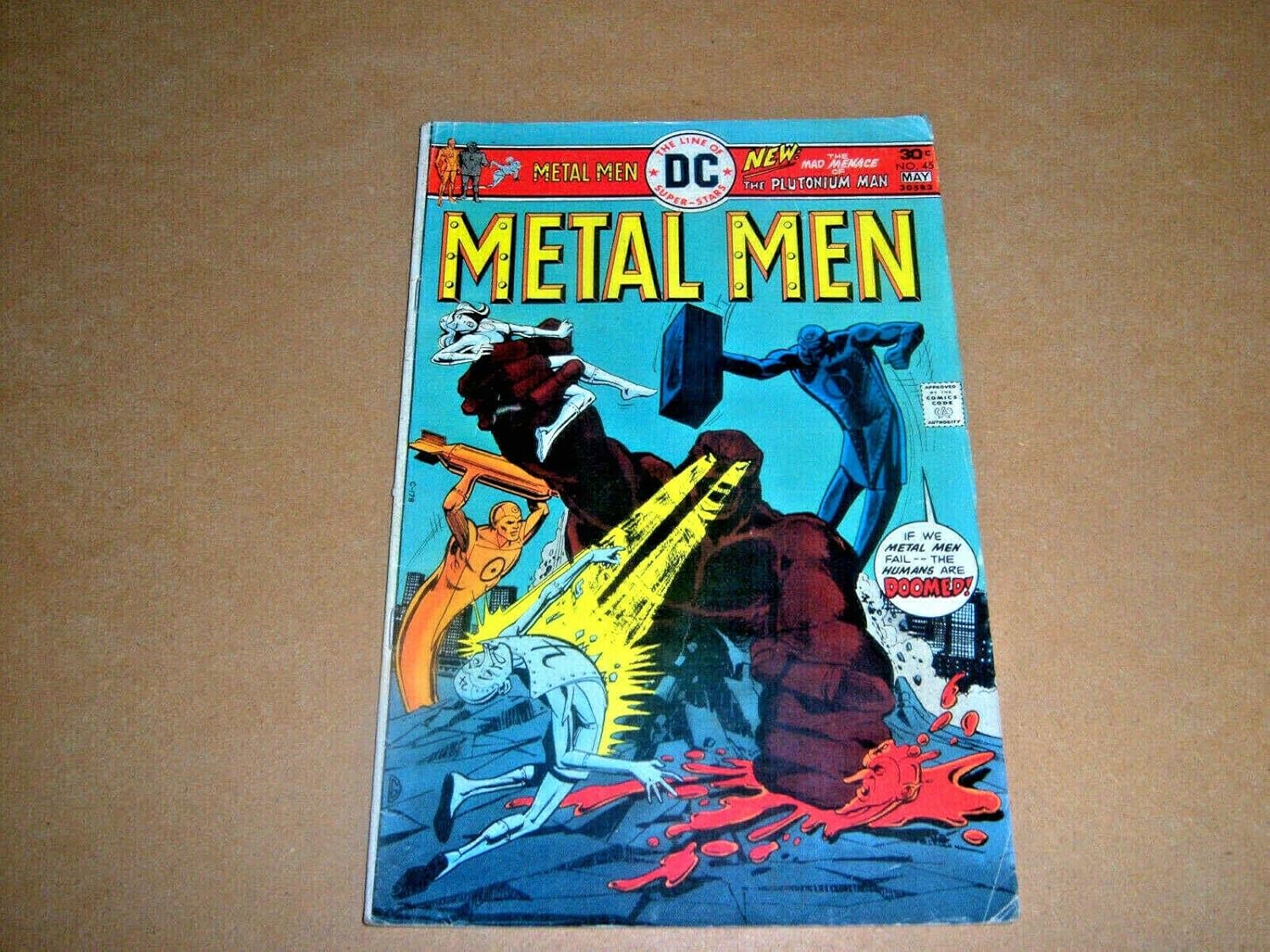 

Metal Men #45, May 1976. Steve Gerber, Walt Simonson (DC Comics)