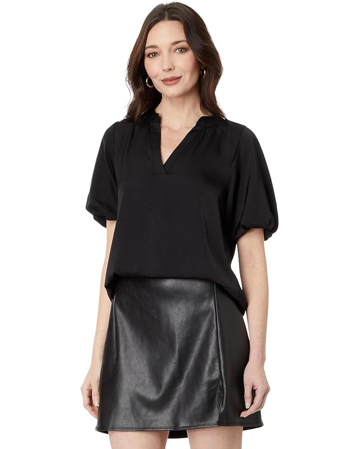 

Блуза Vince Camuto Quarter Puff Sleeve, черный
