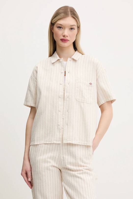 

Хлопковая рубашка Dickies, бежевый