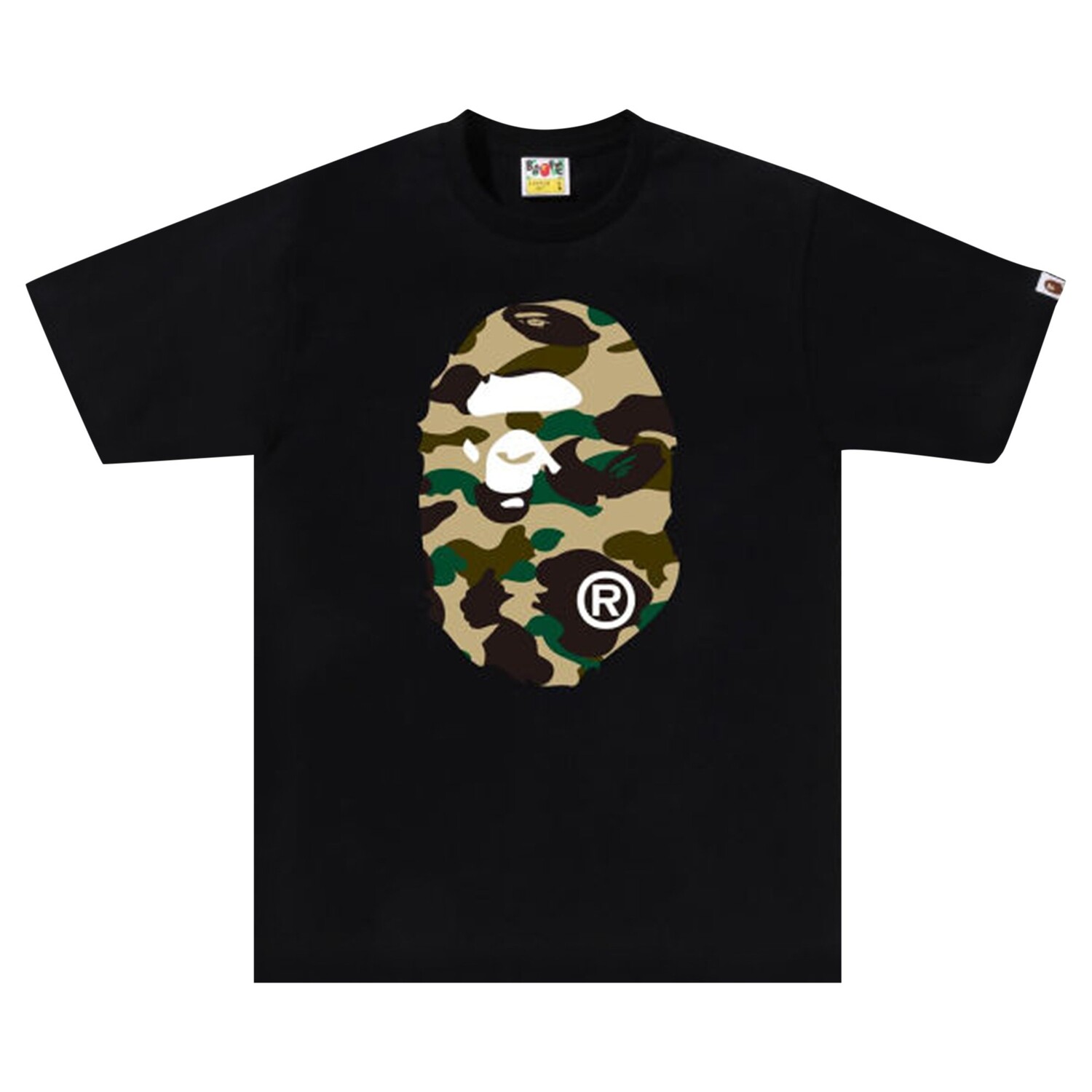 

Футболка BAPE 1st Camo Big Ape Head, Черный/Желтый