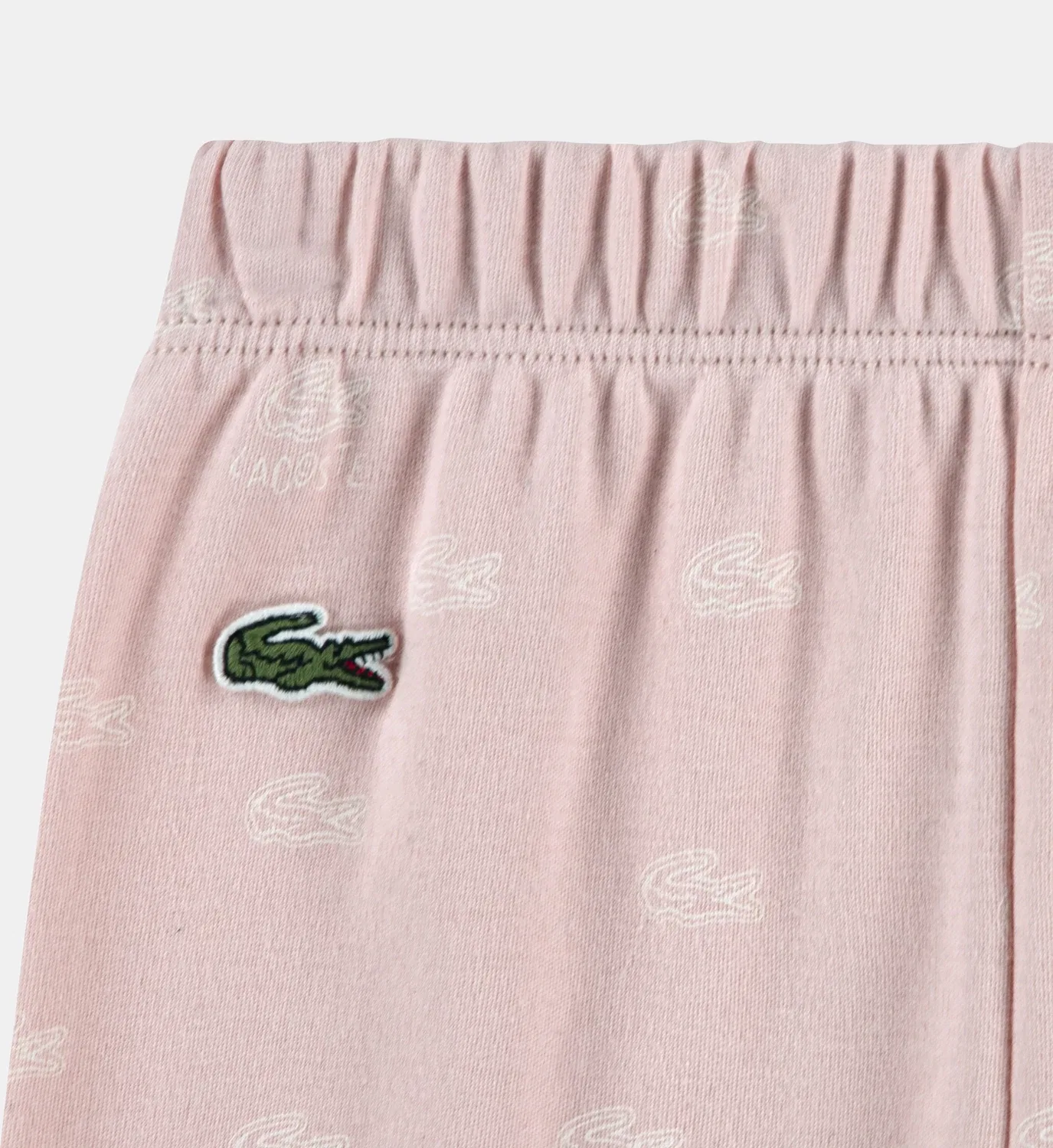 Комплект из 3 предметов: боди, брюки и тапочки Lacoste, бежевый — фото 4