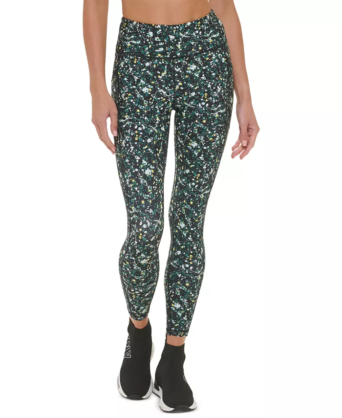 

Принтованные леггинсы с высокой талией 7/8 DKNY, зеленый
