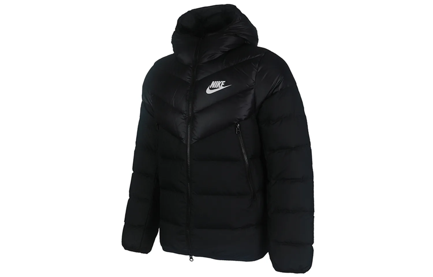 Nike Мужская спортивная куртка с капюшоном и утеплителем пух black — фото 4