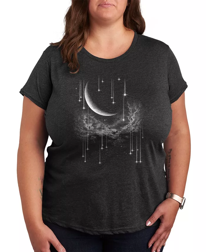 

Футболка с принтом «Падающие звезды» больших размеров Hybrid Apparel, черный