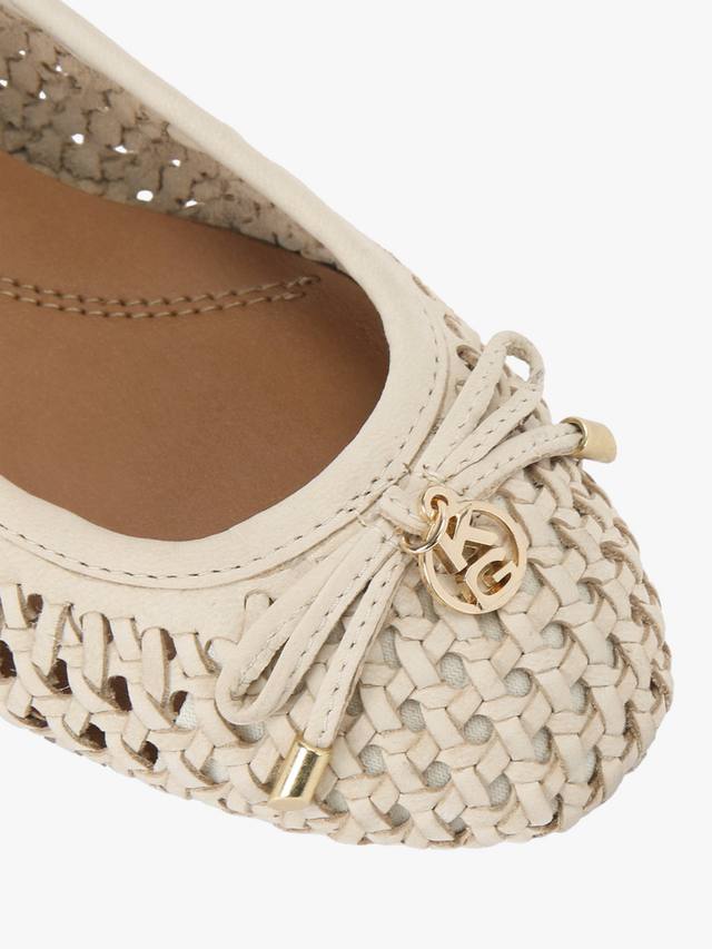 Балетные туфли-лодочки из плетеной кожи mya KG Kurt Geiger, белый — фото 4