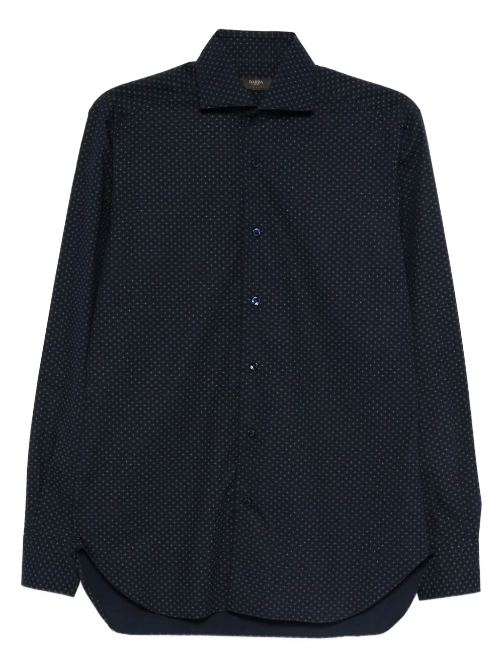 

Рубашка с длинными рукавами и узором Barba, синий
