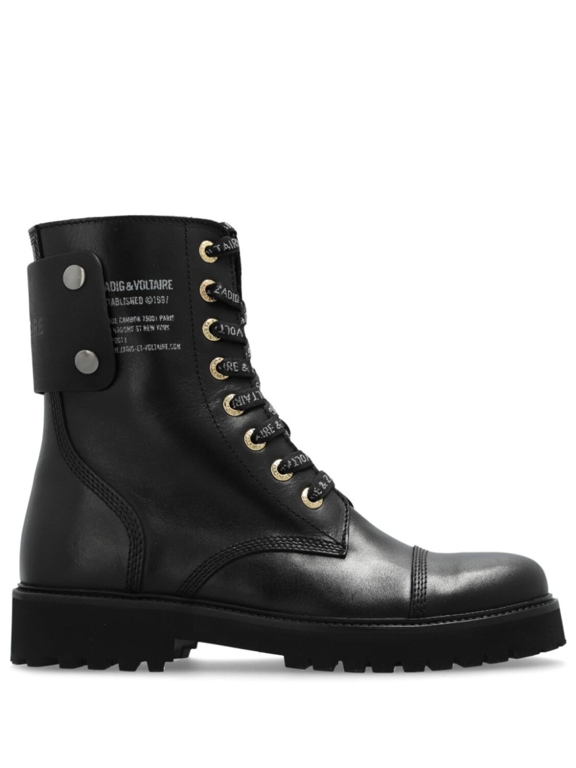 Zadig&Voltaire ботинки на шнуровке, черный
