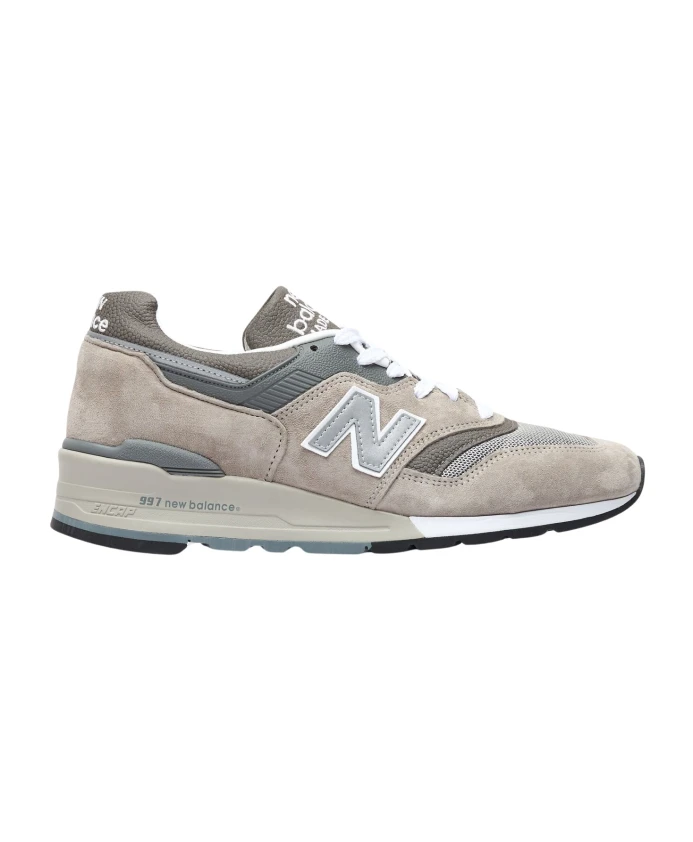 

Кроссовки из замши и сетки New Balance, бежевый