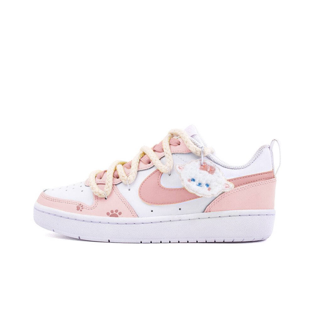 

Кроссовки Nike Court Borough Skateboarding Shoes Women's Low-top Yellow, цвет Peach