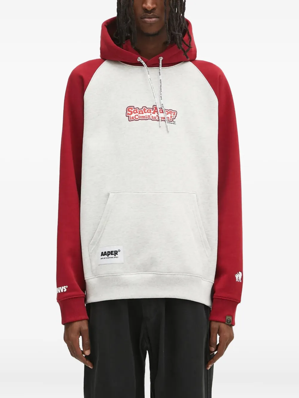 

Худи с рукавами реглан AAPE BY *A BATHING APE, серый