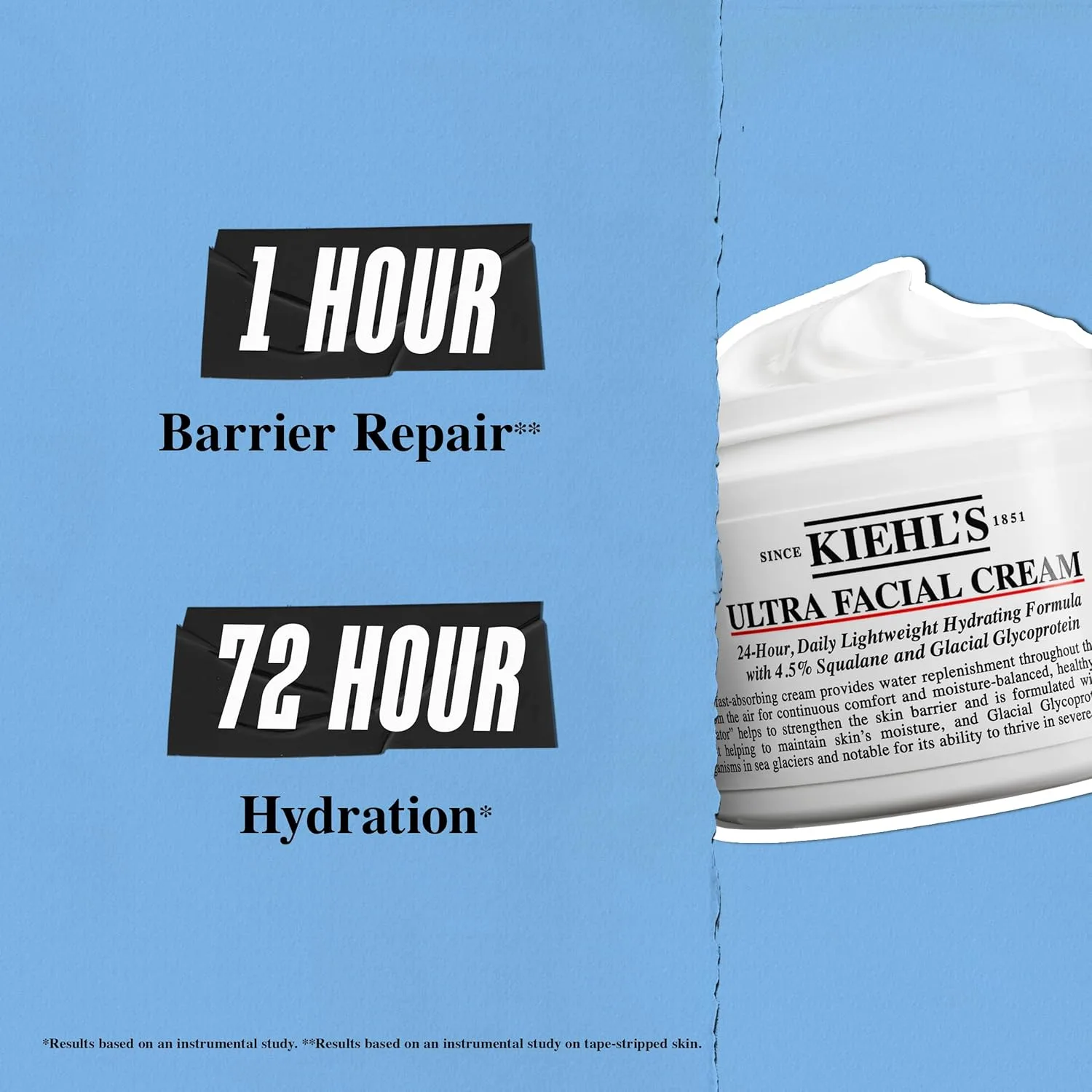 Набор из двух кремов для лица Kiehl's Ultra Facial Cream с 4,5% скваланом для укрепления увлажняющего барьера кожи - сменный пакет и многоразовая баночка объемом 48 мл. — фото 4