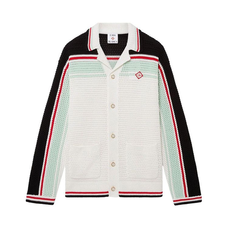 

Рубашка Casablanca Faux Crochet Shirt, Black/Multicolor