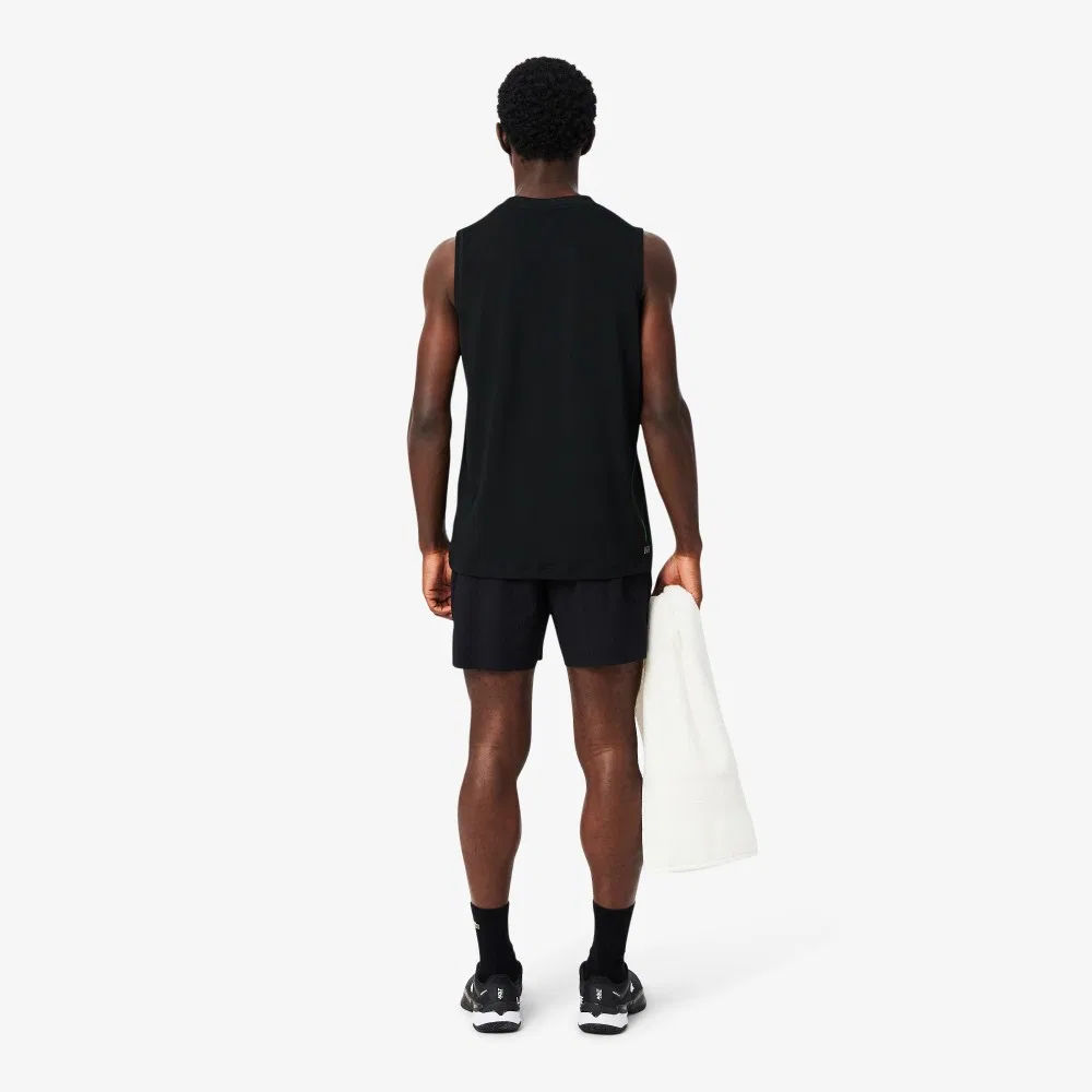 Мужские чёрные шорты Premium Essential Woven от Lacoste — фото 3