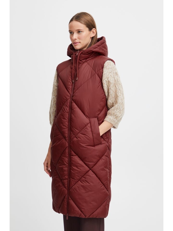 

Стеганый жилет b.young Steppweste BYBOMINA WAISTCOAT 20815099 moderne Steppweste, коричневый