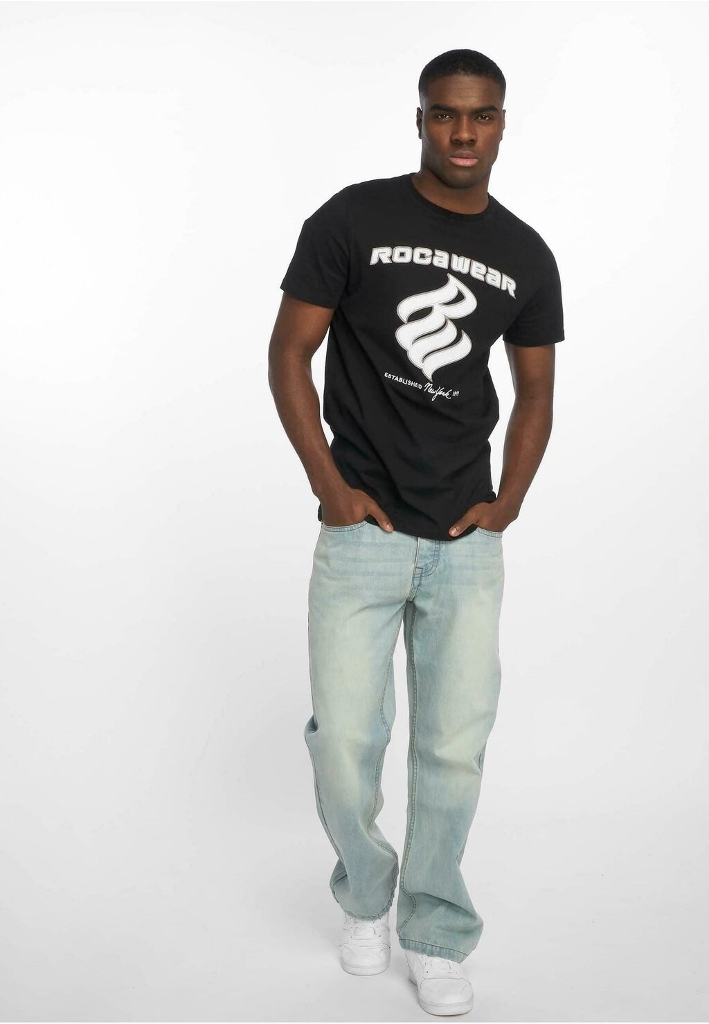 

Джинсы прямого кроя WED LOOSE FIT Rocawear, светло-голубой деним