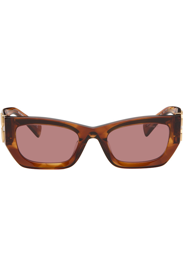 

Miu Miu Eyewear Солнцезащитные очки Brown Miu Glimpse