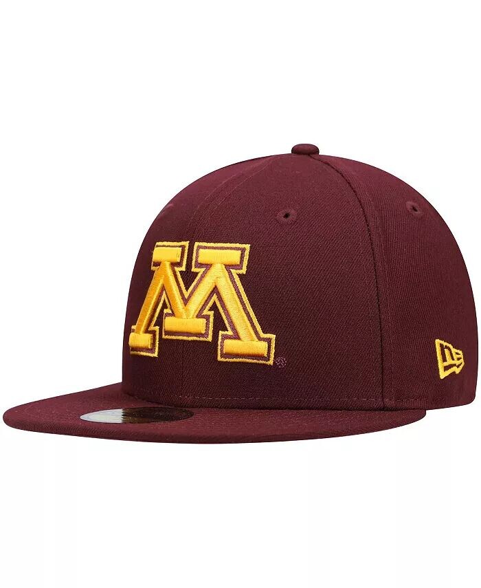 

Мужская темно-бордовая приталенная шляпа с логотипом Minnesota Golden Gophers 59FIFTY New Era