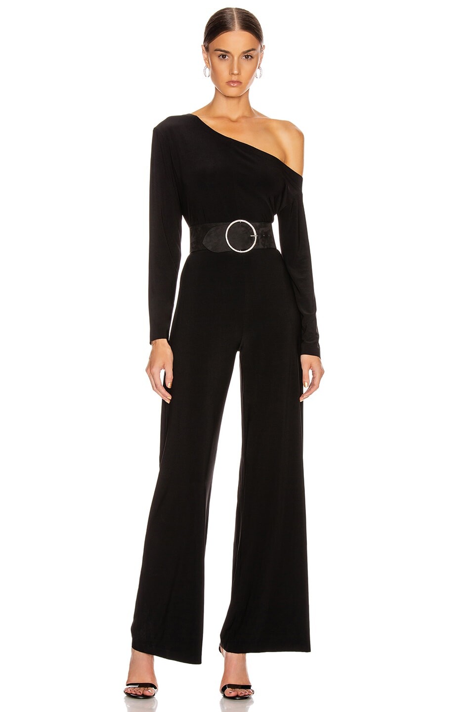 

Комбинезон Norma Kamali Long Sleeve Drop Shoulder, черный