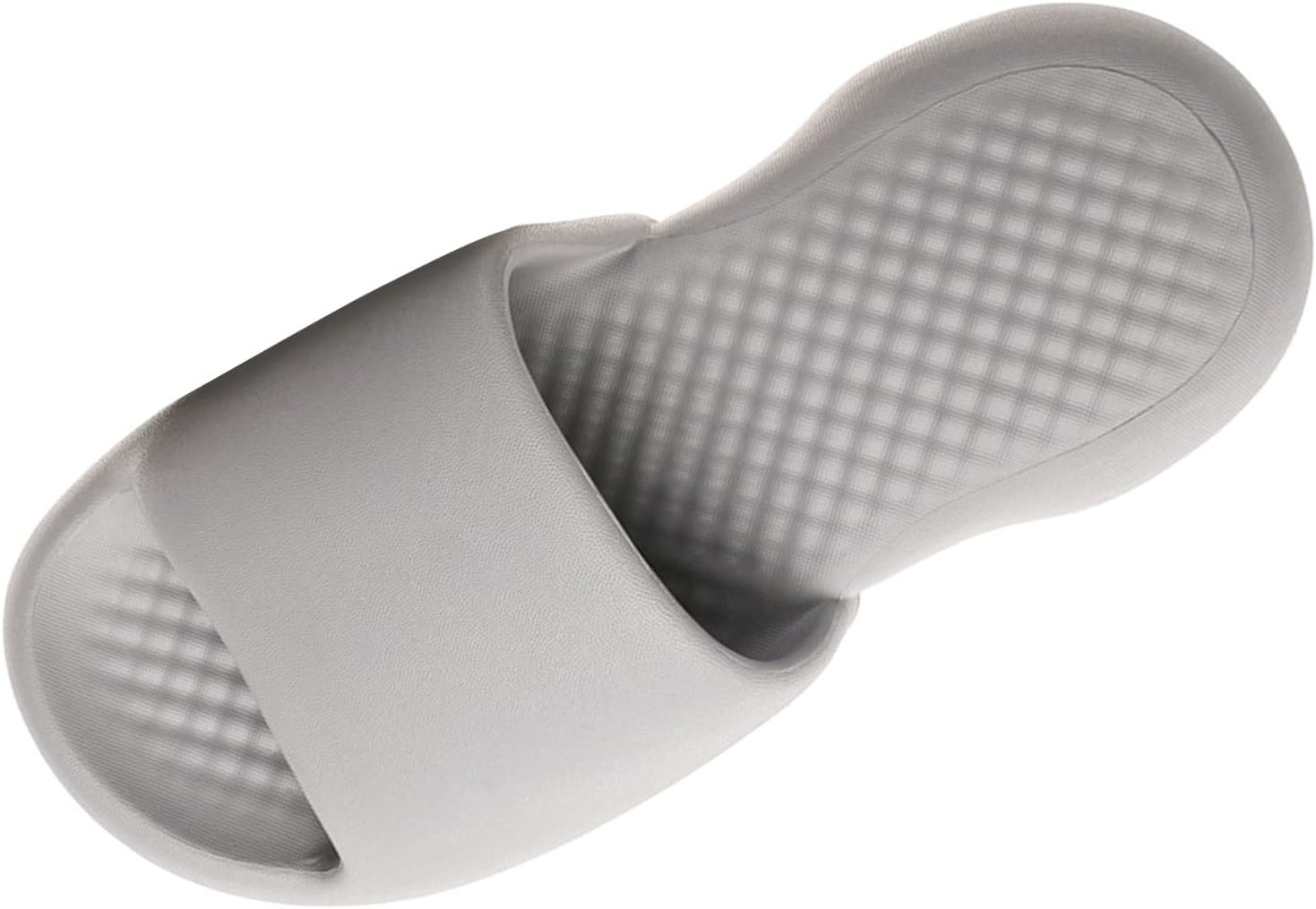 

Модные весенне-летние мужские тапочки для ванной, с нескользящей подошвой, плоской толстой подошвой, открытым носком, мужские клетчатые тапочки Generic, серый