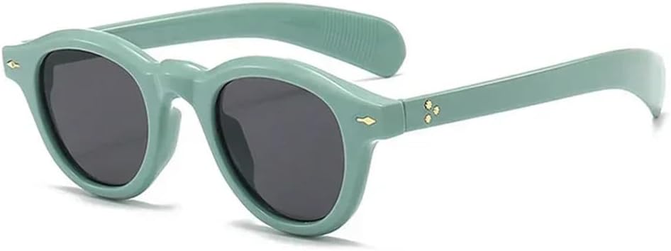 

Овальные солнцезащитные очки для женщин с прозрачными линзами и защитой от УФ-излучения UV400 для мужчин, с заклепками, для бега на открытом воздухе UYPTK, Green Black