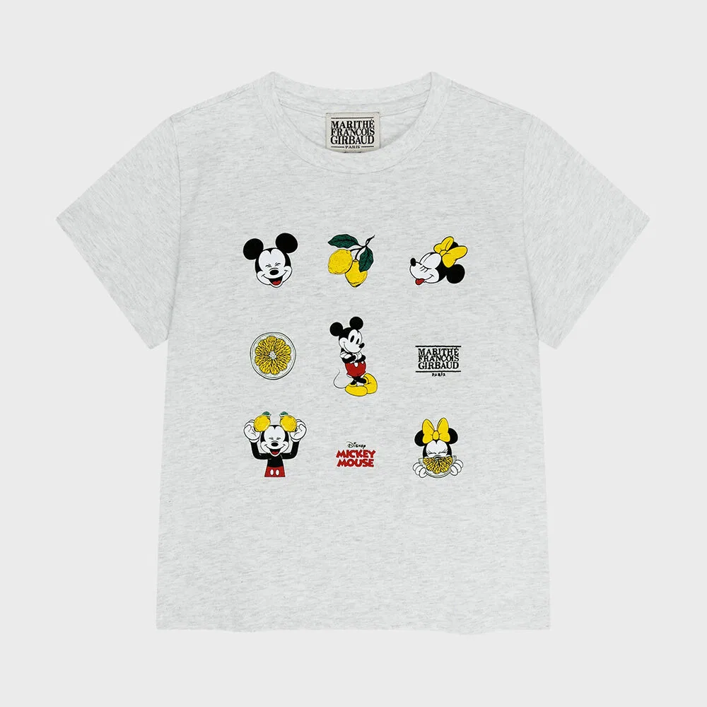Детская футболка Disney Mickey от Marithé Kids, светло-серая — фото 2