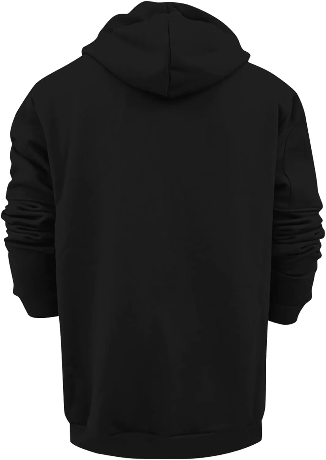 Мужские худи на молнии, легкие зимние худи GENERIC, черный — фото 3