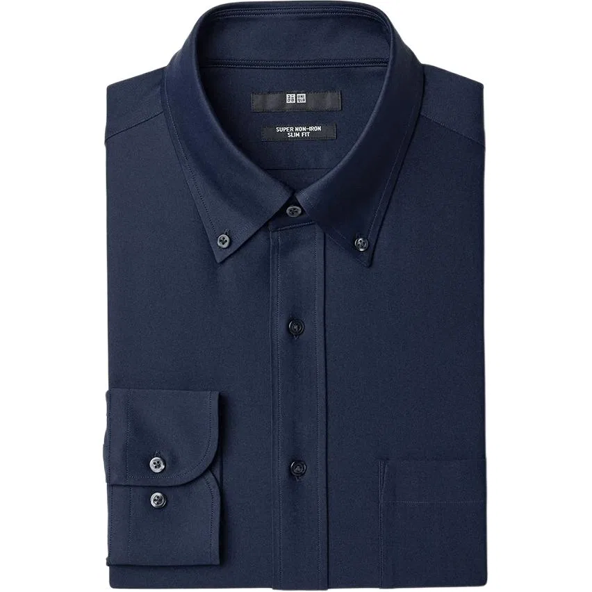 Рубашка мужская синяя UNIQLO