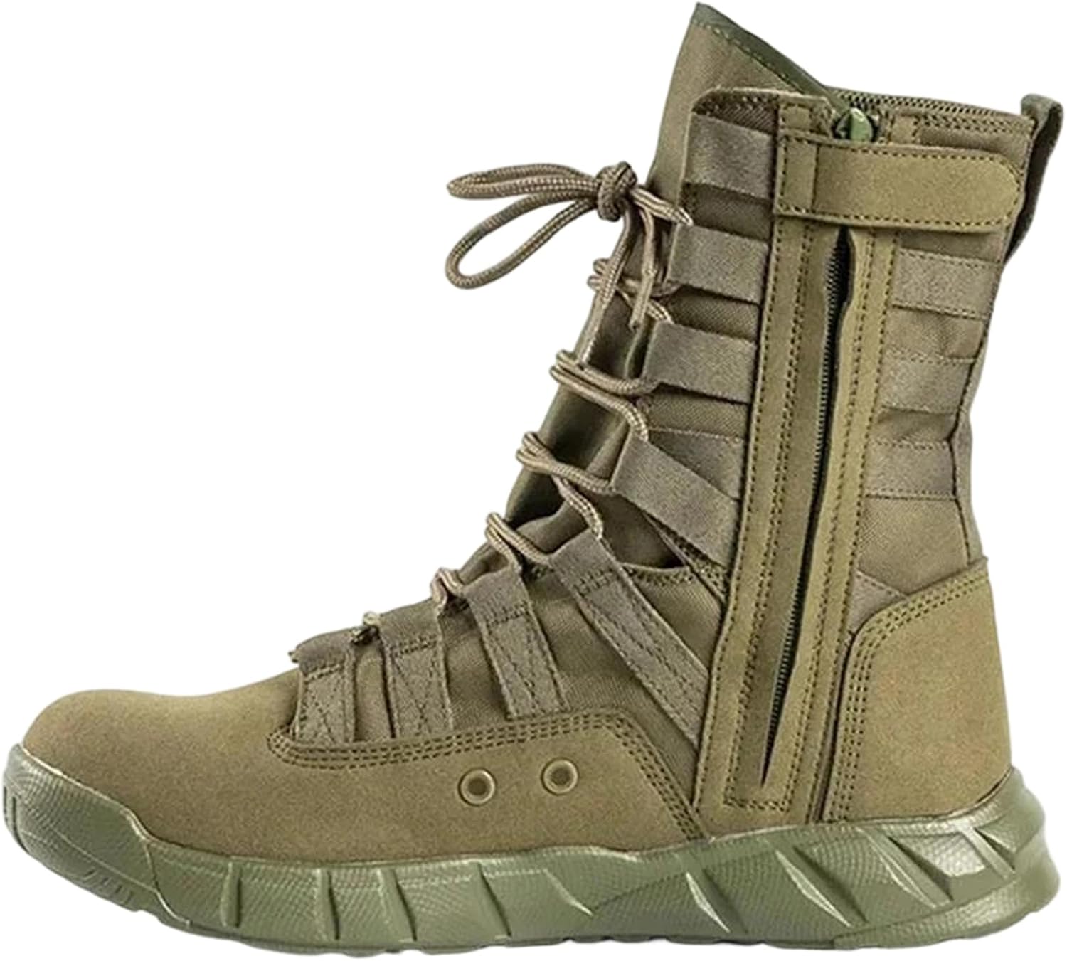 

Мужские легкие тактические ботинки Alloaone из микрофибры с эластичной застежкой и ремешком на щиколотке, наружная обувь для джунглей и боевых действий, Army En8