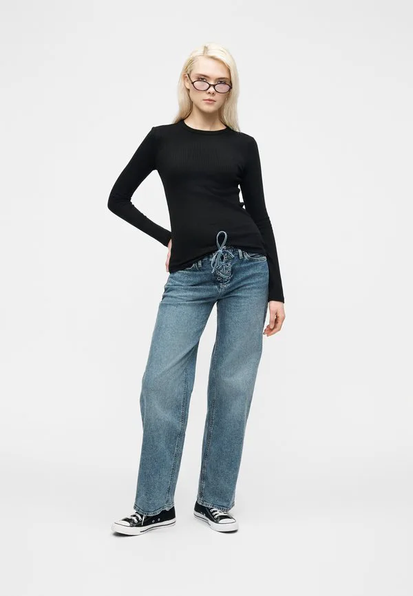 Рубашка с длинными рукавами, окрашенная в цвет кожи Gap, True Black — фото 2