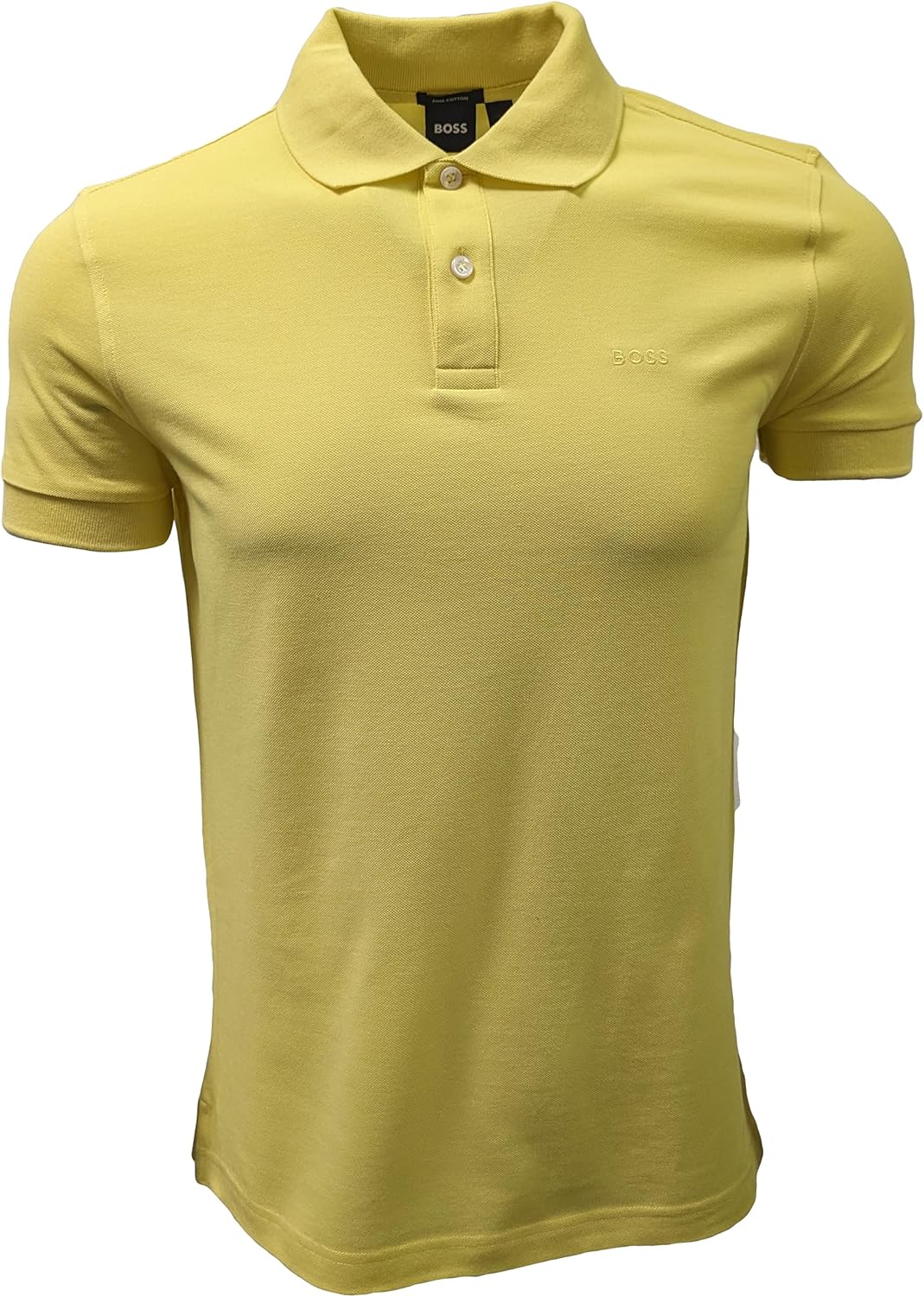 

Hugo Boss мужская поло Firenze Regular Fit из пима-хлопка 50182831, Bright Yellow 730 (2023 Logo)
