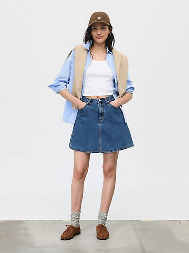 

Мини-юбка с воланами Levi's, цвет Night Market - Dark Wash