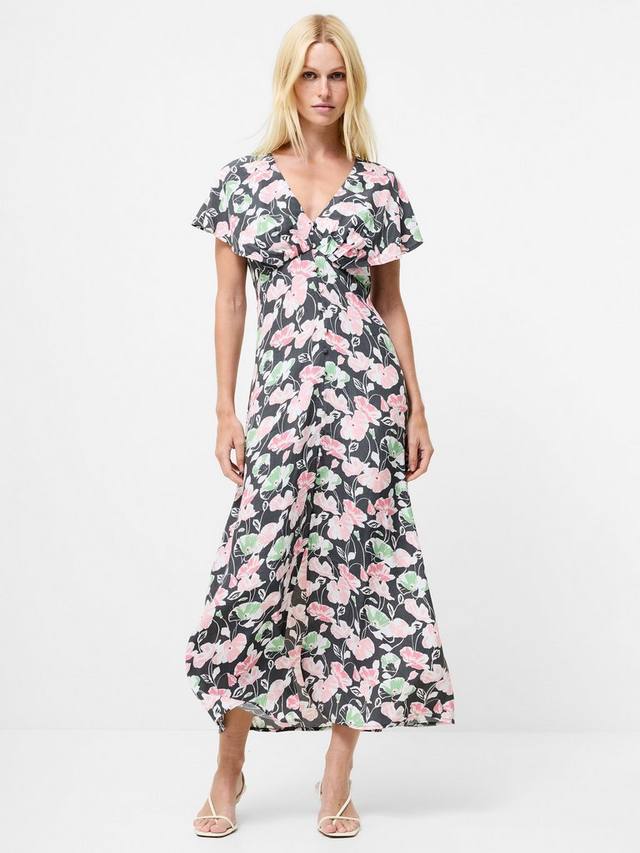 

Платье-рубашка Ellie Cape с длинными рукавами French Connection, Black/Multi