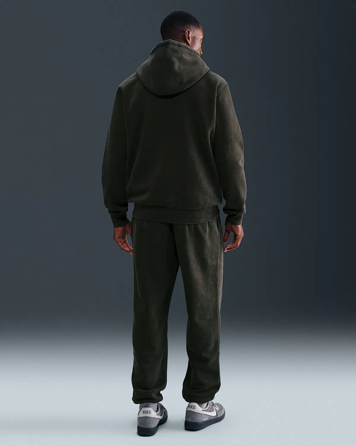 Мужские флисовые штаны Nike Sportswear Club с манжетами, Sequoia/Sequoia — фото 4