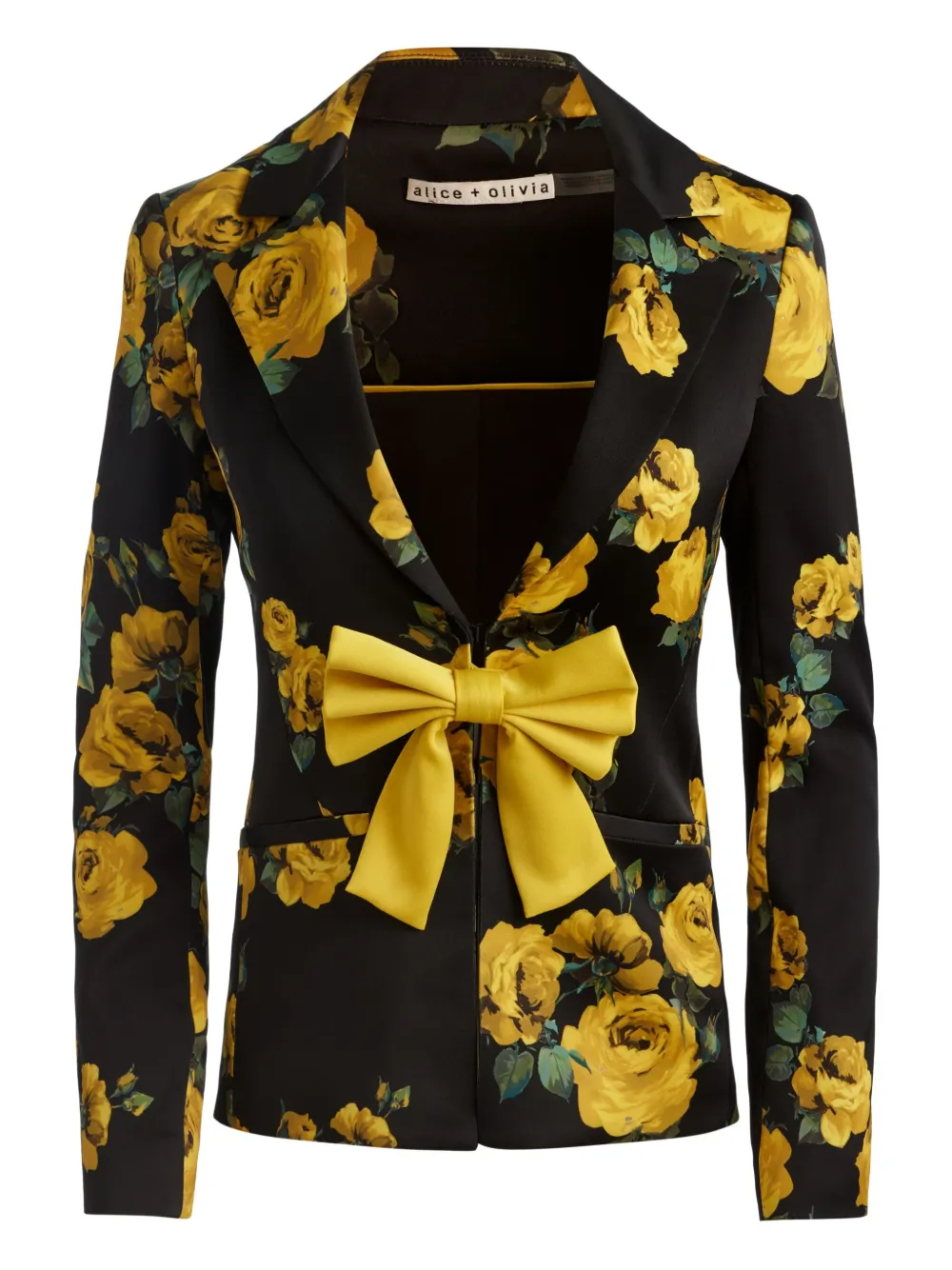 

Блейзер с цветочным принтом alice + olivia, черный