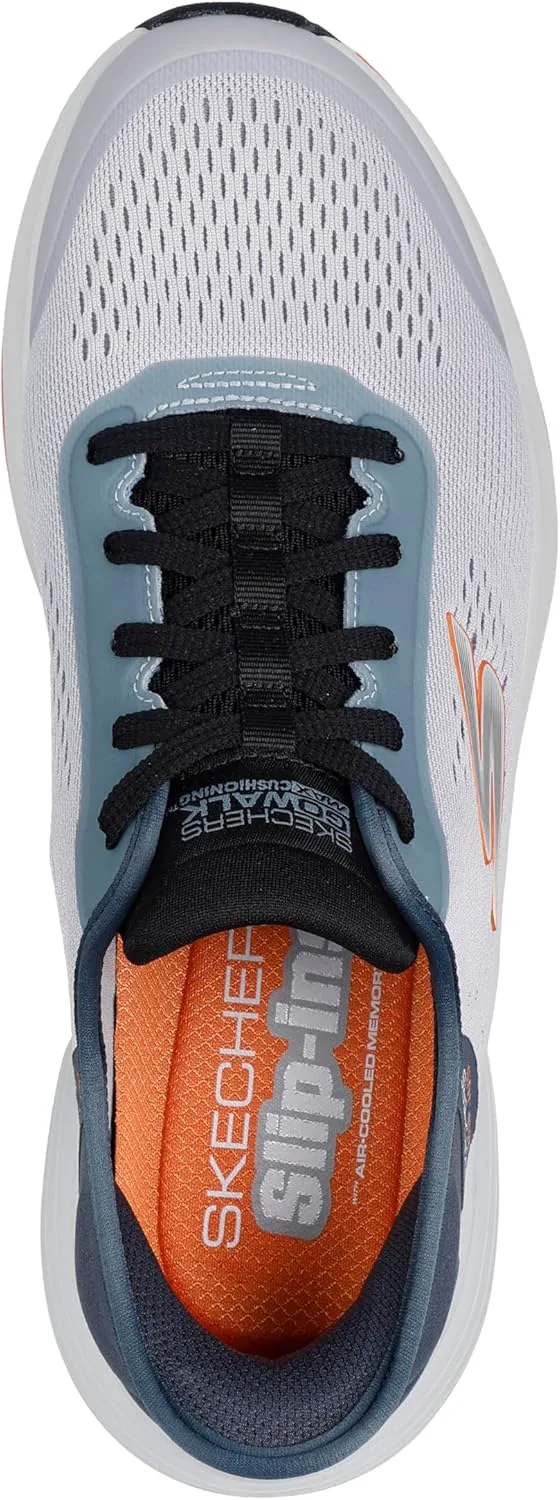 Мужские кроссовки Skechers Go Walk Max Walker с системой Hands Free, серый/синий — фото 3