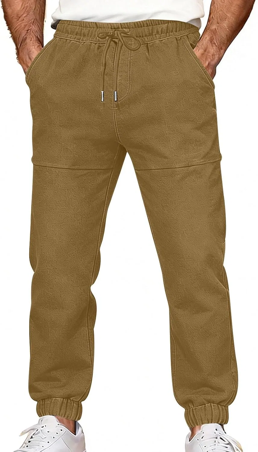Джинсы свободные на резинке, Khaki