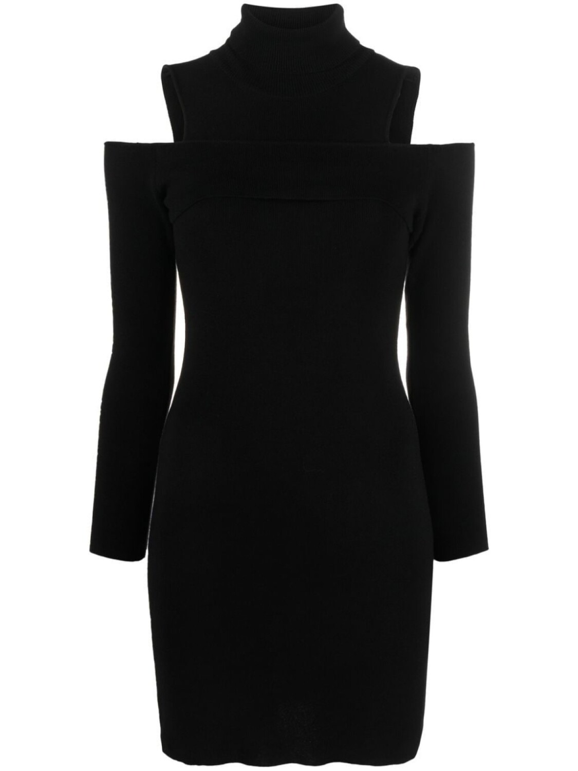 

costume national contemporary трикотажное платье мини с вырезами, черный