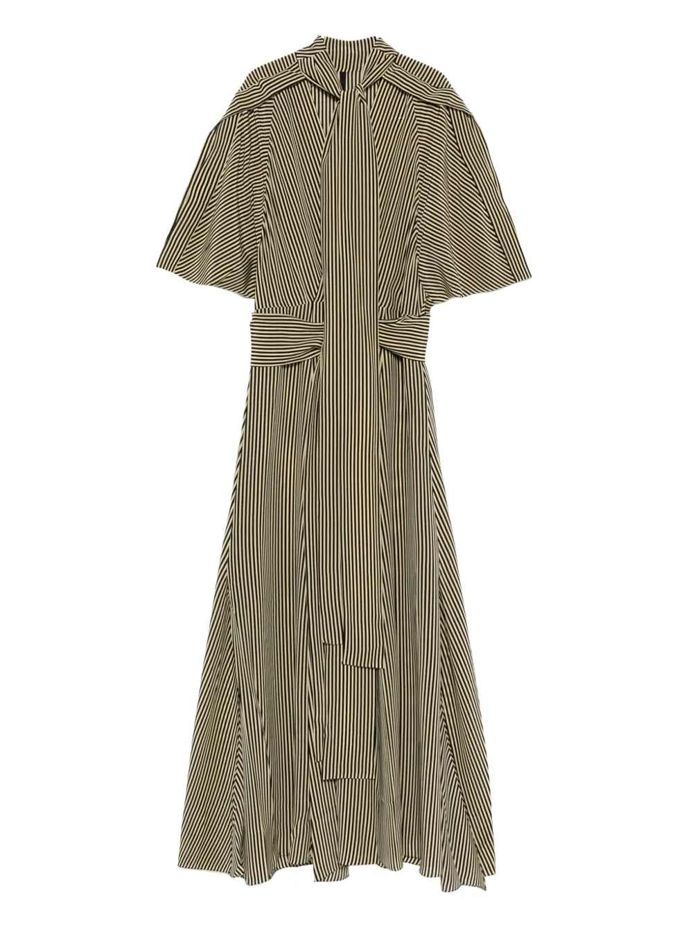 

Полосатое платье макси с завязками Petar Petrov, нейтральный