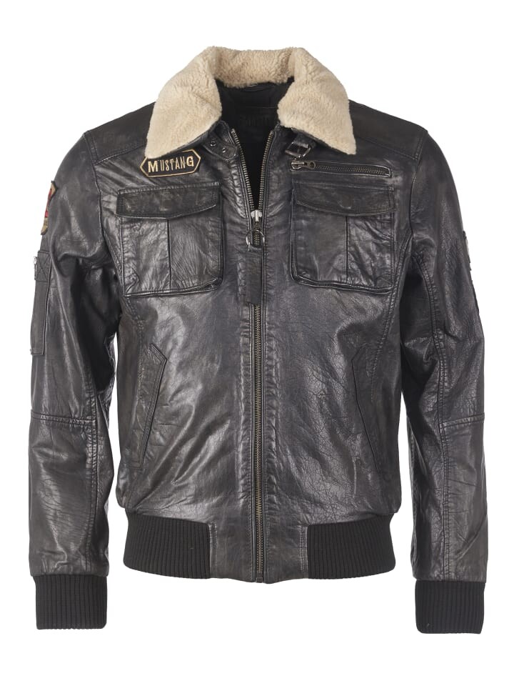 

Кожаная куртка Mustang Lederblouson Karlstad, темно-коричневый