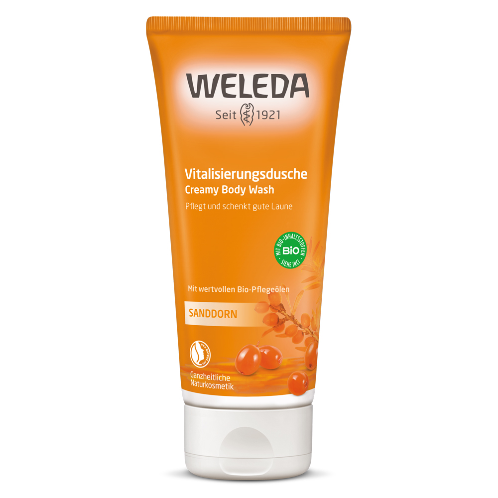 

Крем-Гель для душа с облепихой sea buckthorn creamy body wash Weleda, 200 мл