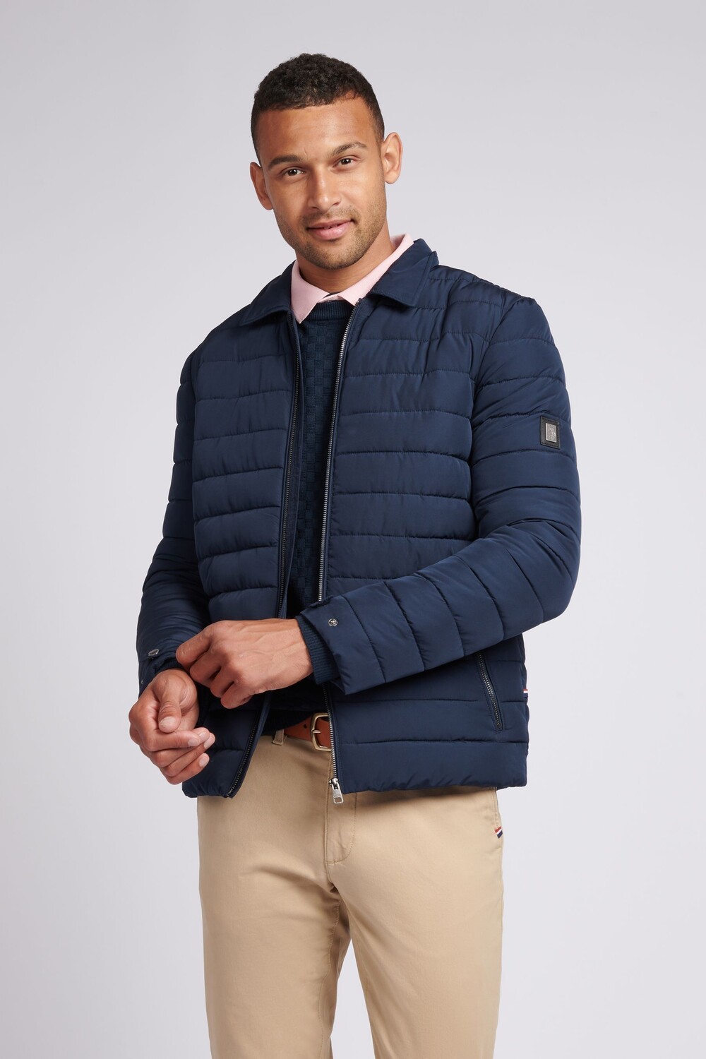 

Мужская легкая стеганая куртка с воротником U.S. Polo Assn, синий