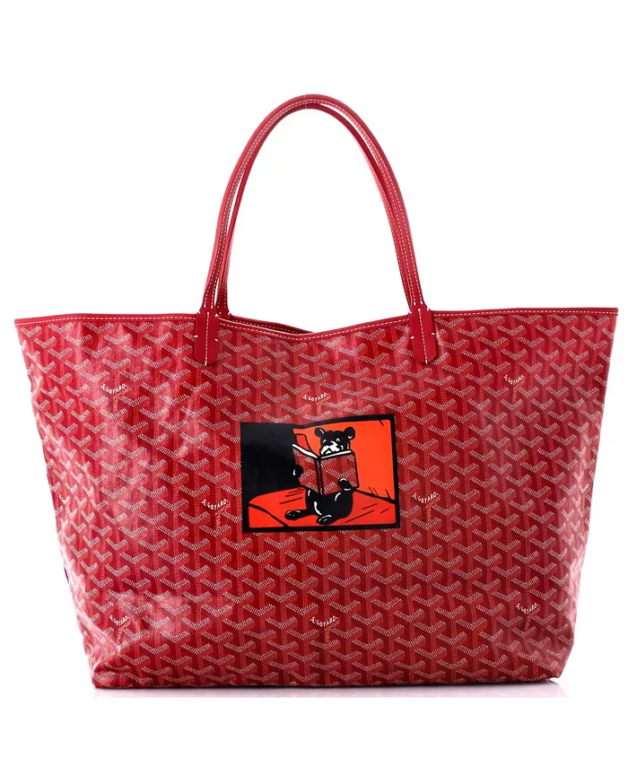

GM Saint Louis Сумка-тоут с принтом из лакированного холста Pre-Owned Goyard, красный