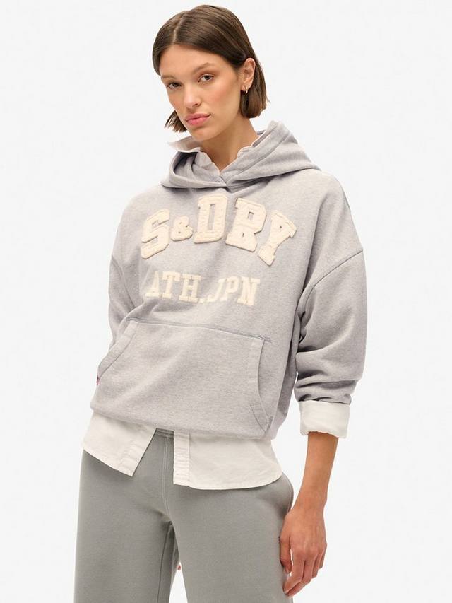 

Худи оверсайз с аппликацией Athletic Essentials Superdry, Grey Marl