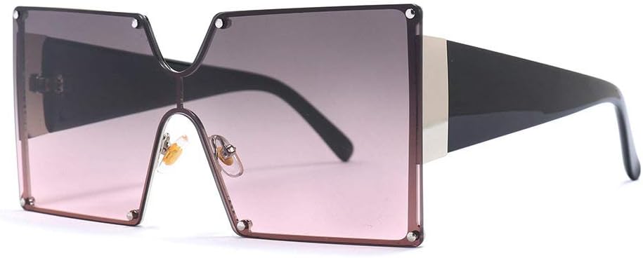 

Большие солнцезащитные очки для женщин, без оправы, цельные солнцезащитные очки с градиентным переходом, роскошные очки в стиле ретро и винтаж для мужчин TKKTLLT, Gray Red