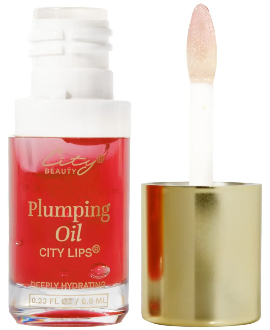 City Beauty Масло для увеличения объема губ City Lips Plump Oil - Розовый шампань, 0,23 унции — фото 2