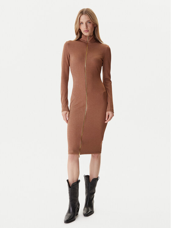 

Повседневное платье slim fit 79PAO905 J0251 Just Cavalli, коричневый