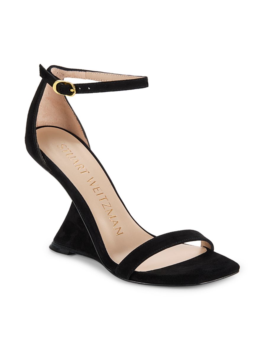 Сандалии Nudist Rebel Suede Stuart Weitzman, черный — фото 2