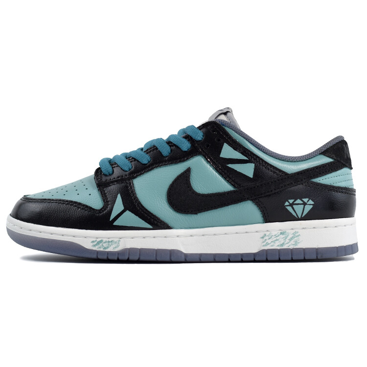 

Кроссовки Nike Dunk Skateboarding Shoes Men Low-top Black/cyan Blue, черный/голубой