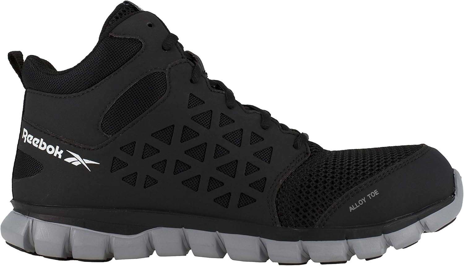 Мужские рабочие/служебные ботинки Reebok Sublite Cushion Mid с противоскользящей подошвой и алюминиевым носком - черные — фото 2